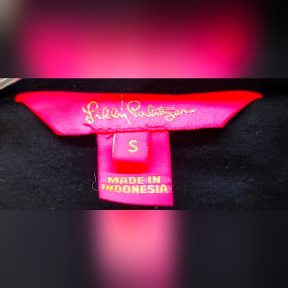 Lilly Pulitzer Women's Black Stretch Button Up Blazer Jacket, Size Small - Picture 3 of 5